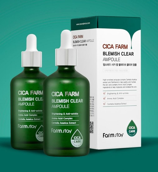          Cica Farm Blemish Clear Ampoule FarmStay (,    )