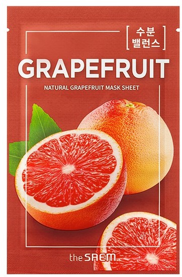      Natural Skin Fit Mask Sheet Grapefruit The Saem ()