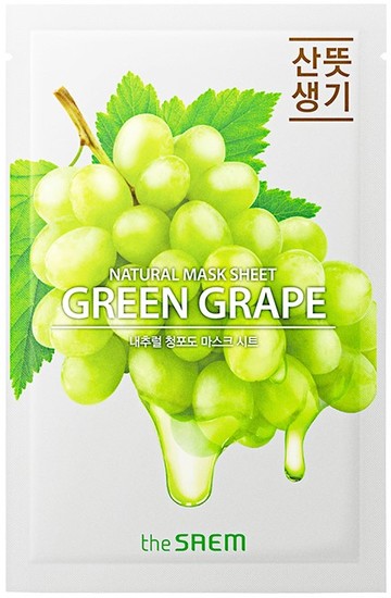      Natural Green Grape Mask Sheet The Saem